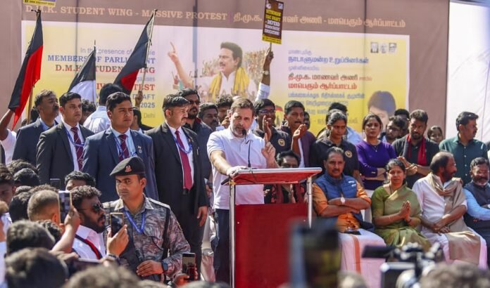 ಯುಜಿಸಿ ಕರಡು ನಿಯಮಗಳು : ಆರೆಸ್ಸೆಸ್‌ ಕಾರ್ಯಸೂಚಿಯನ್ನು ಬಲವಂತವಾಗಿ ಹೇರುವ ಪ್ರಯತ್ನ : ರಾಗಾ ಆರೋಪ