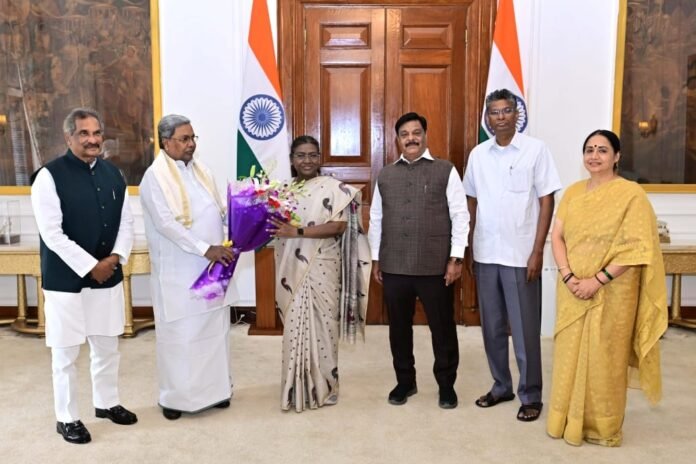 ರಾಜ್ಯ ಶಾಸಕಾಂಗ ಅಂಗೀಕರಿಸಿದ ಏಳು ಪ್ರಮುಖ ಮಸೂದೆಗಳಿಗೆ ಅನುಮೋದನೆ ನೀಡುವಂತೆ ರಾಷ್ಟçಪತಿಗಳಿಗೆ ಸಿಎಂ ಸಿದ್ದರಾಮಯ್ಯ ಮನವಿ